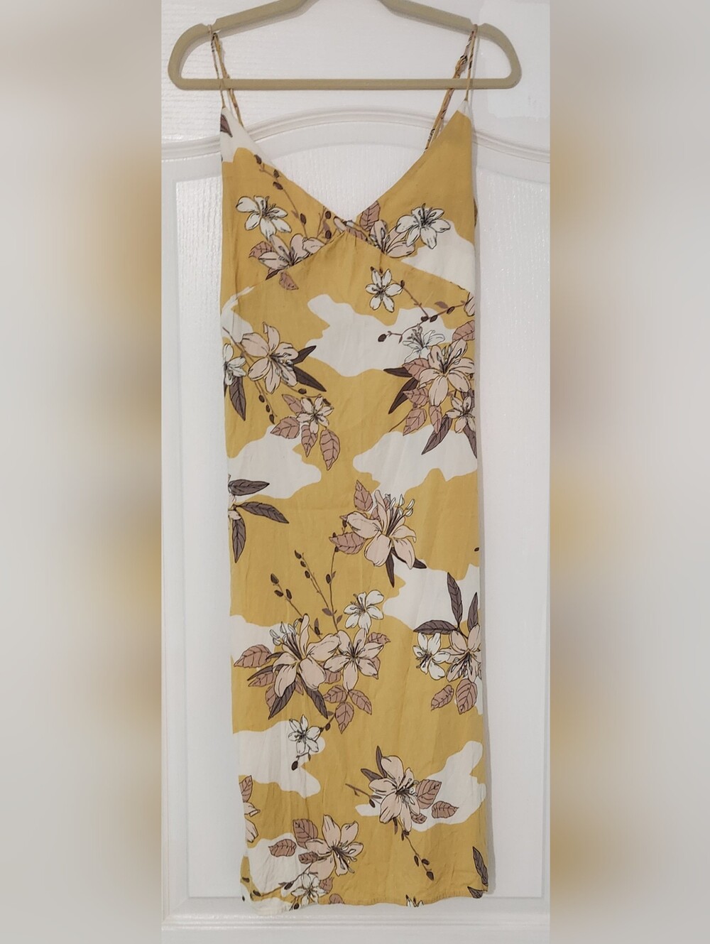 Yellow and Cream Botanical Print Dress